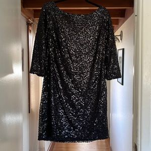 Black sequin dress